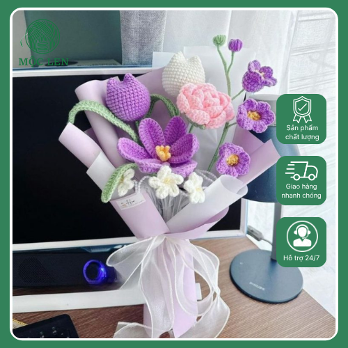 Bó Linh Lan Bằng Len Handmade