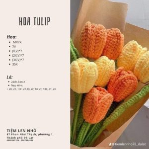Các bước thực hiện trong Top những cách móc bó hoa tulip đơn giản