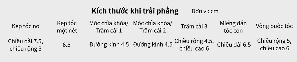 Kích thước khi trải phẳng